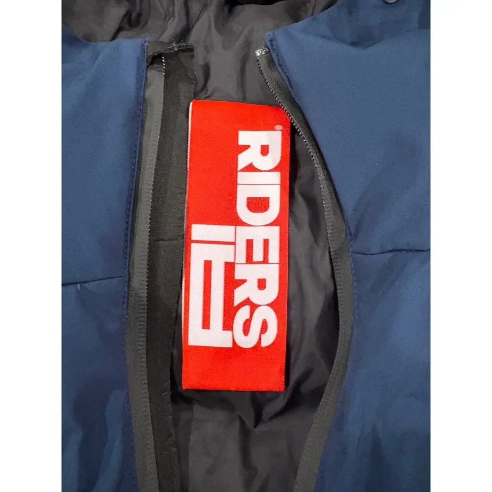 AI Riders on the Storm Down Jacket Kids 12Y Blue Hooded Full Zip